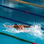 person on swimming pool